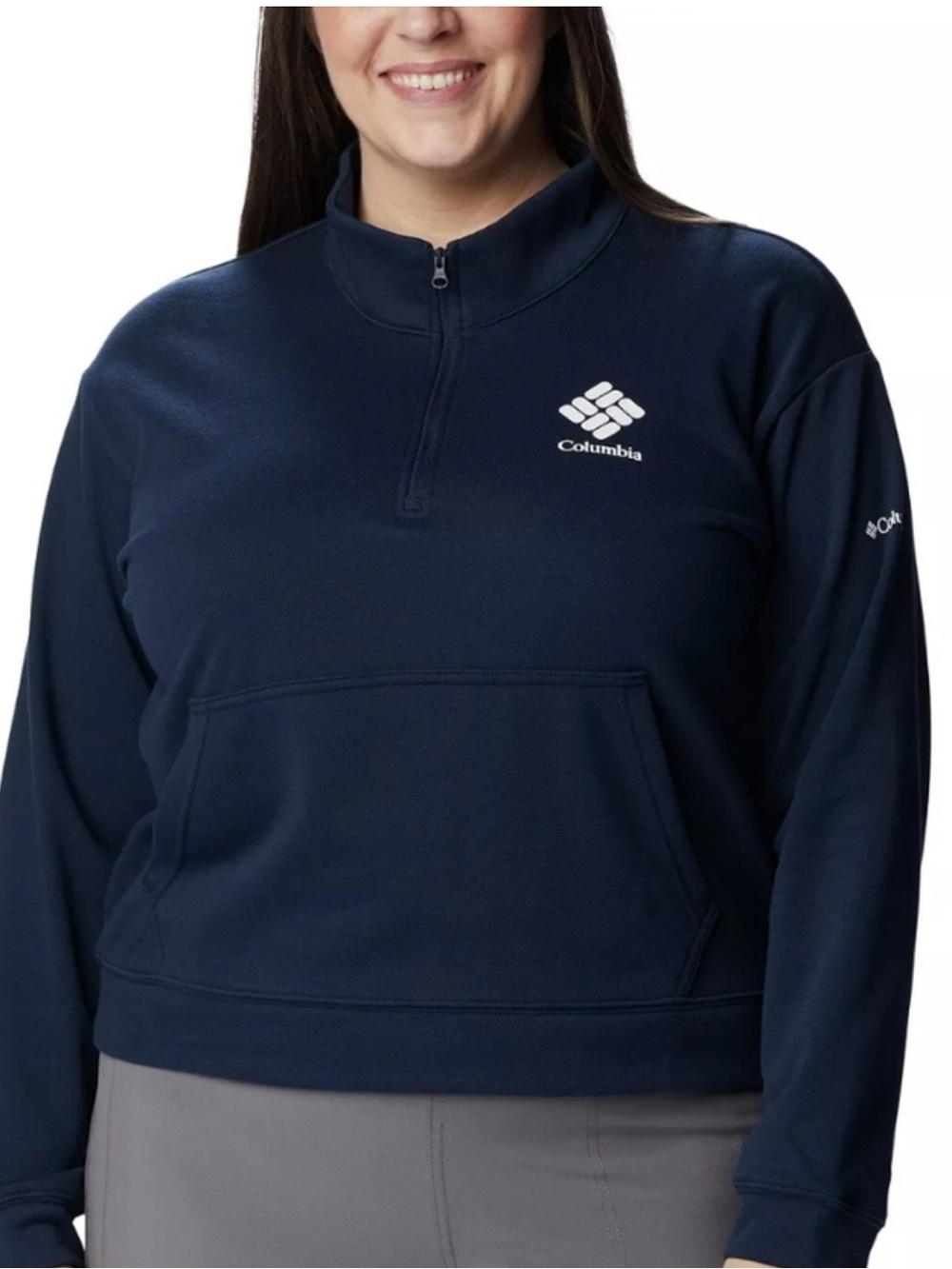 Columbia Navy Half-Zip Fleece Pullover